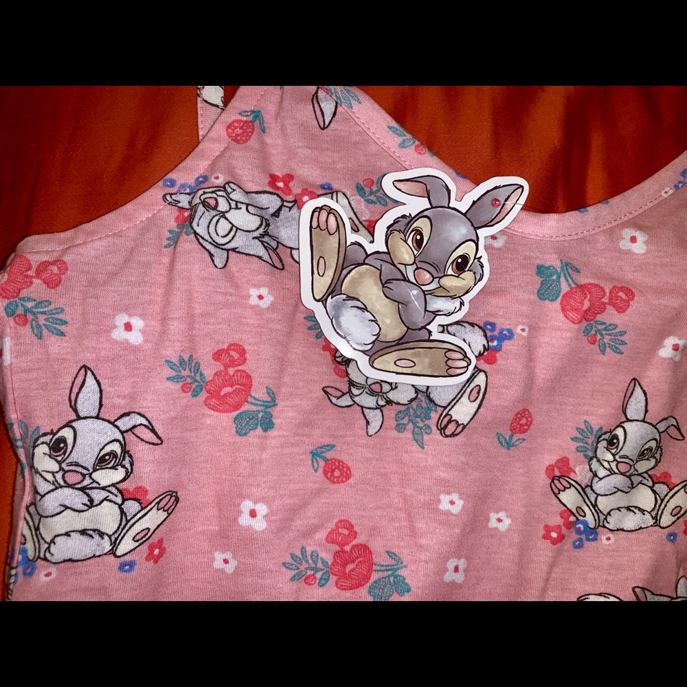 NWT Pink ruffle Thumper romper
